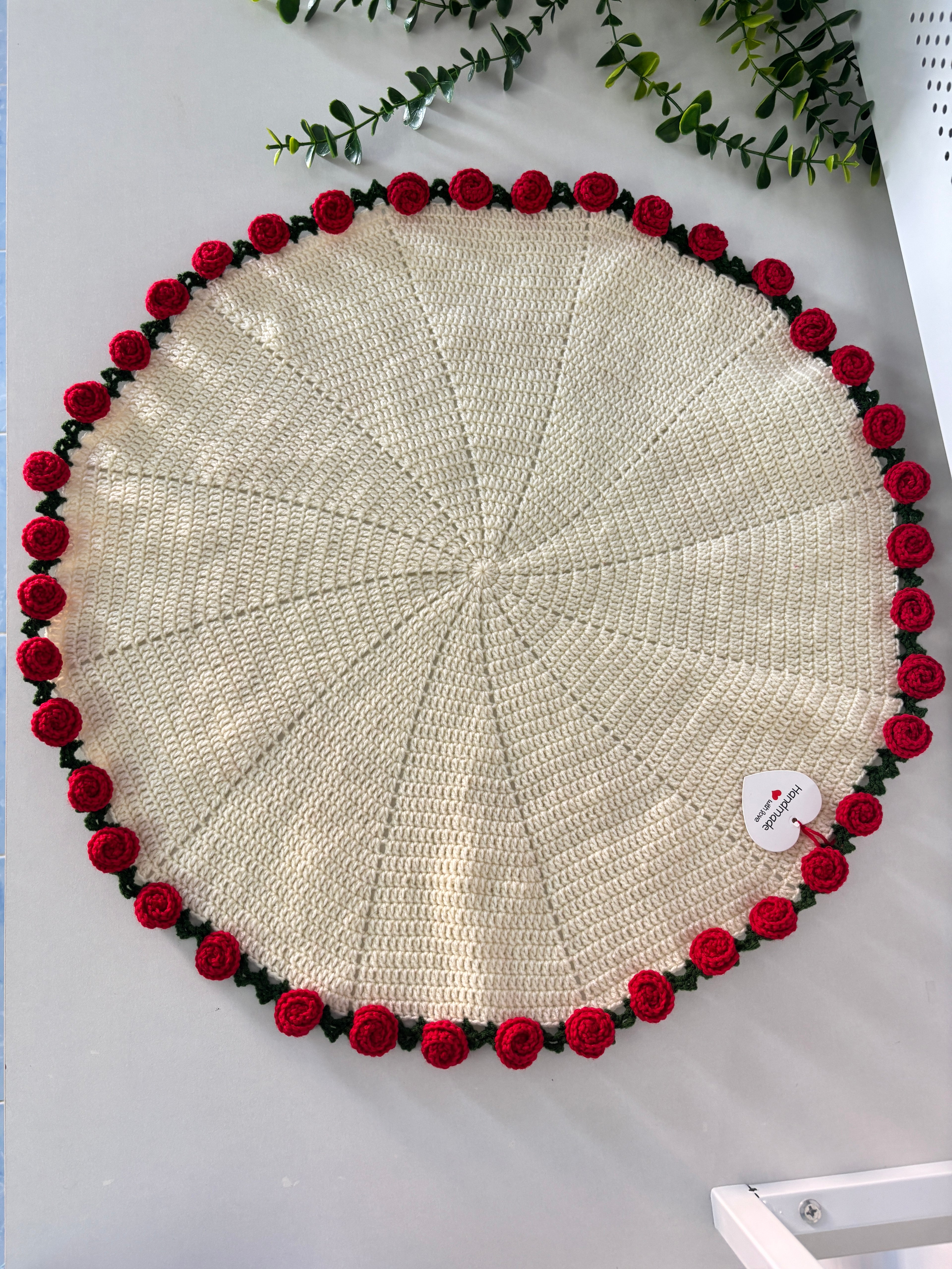 Crochet rose flower bouquet blanket | Nesty Crafters