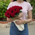 Handmade Crochet Rose Bouquet | Forever Red Roses | Knitted Flower Bouquet Gift | Valentine's Day, Anniversary & Wedding Gift | Nesty Crafters