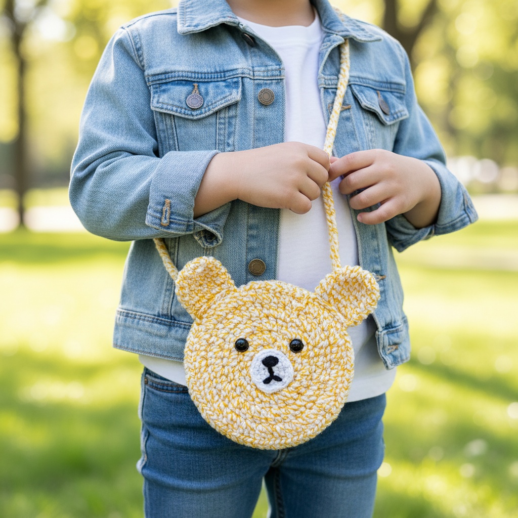 Crochet bunny bag for girls
