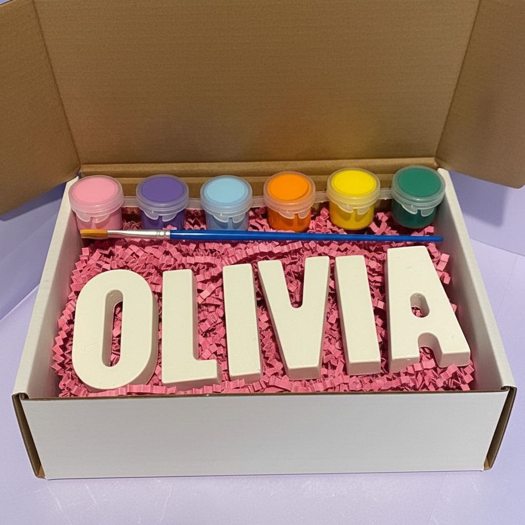 Custom Names Plaster Coloring Kit 